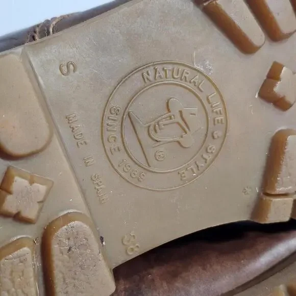 Vintage Panama Jack Brown Leather Ankle Boots Women's EU Size 38 US 7 - Picture 6 of 12